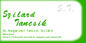 szilard tancsik business card