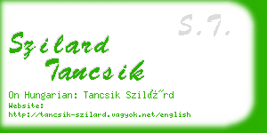 szilard tancsik business card